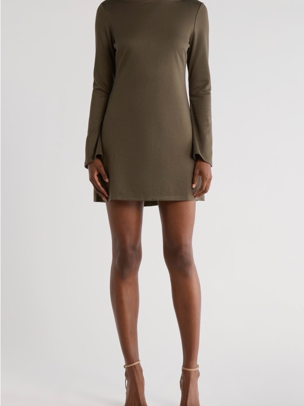 NWT French Connection Burgundy Long Sleeve Shift Dress Size Large L